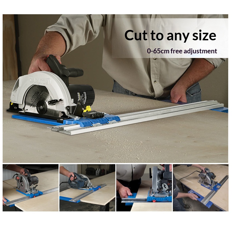 Hand-guided rail electric circular saw cutting machine, slide rail fixed cutting bracket, sliding fixed track tool, woodworker's backup