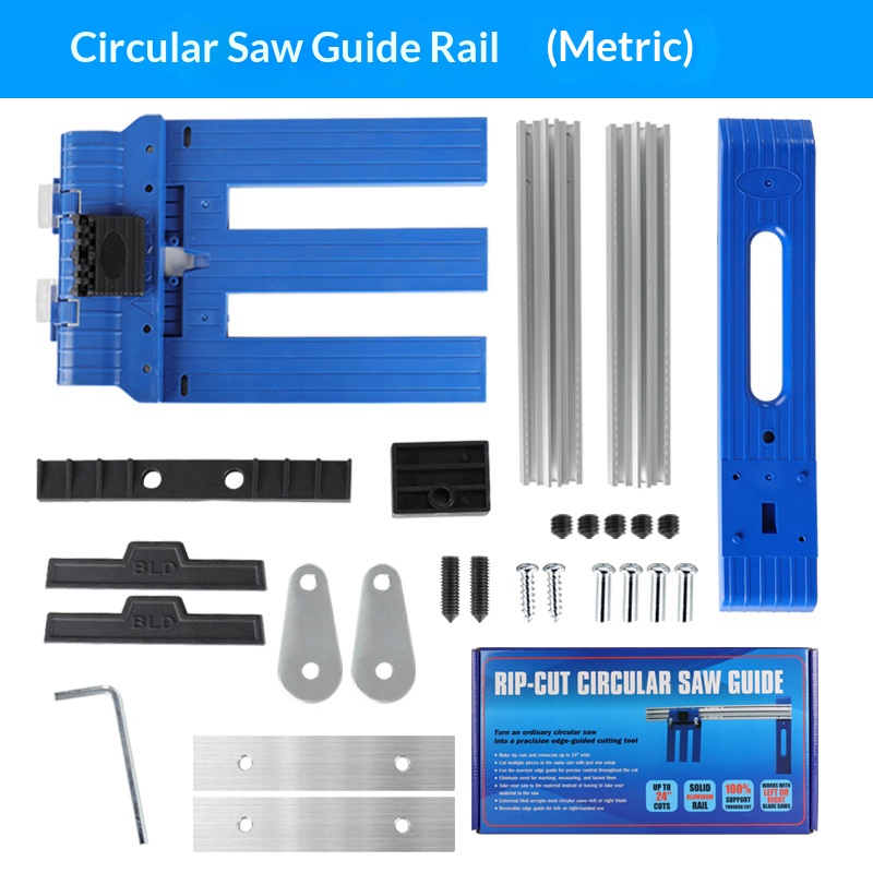 Hand-guided rail electric circular saw cutting machine, slide rail fixed cutting bracket, sliding fixed track tool, woodworker's backup
