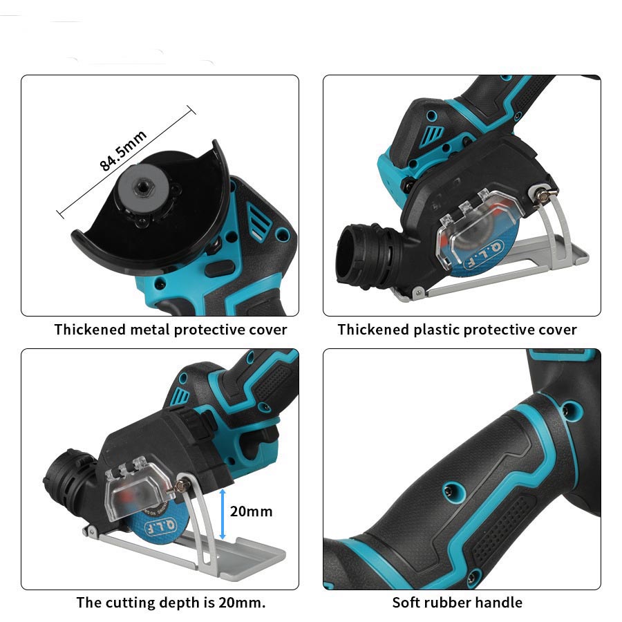 Angle grinder, lithium battery portable dust-free charging vacuum cutting machine, grinding and polishing, small handheld angle grinder
