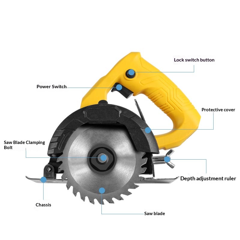tile cutter, small portable woodworking high-power electric slotter marble machine, stone cutting machine