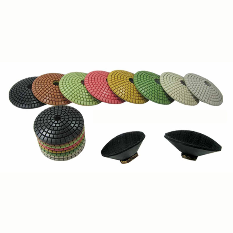 Diamond convex polishing pad
