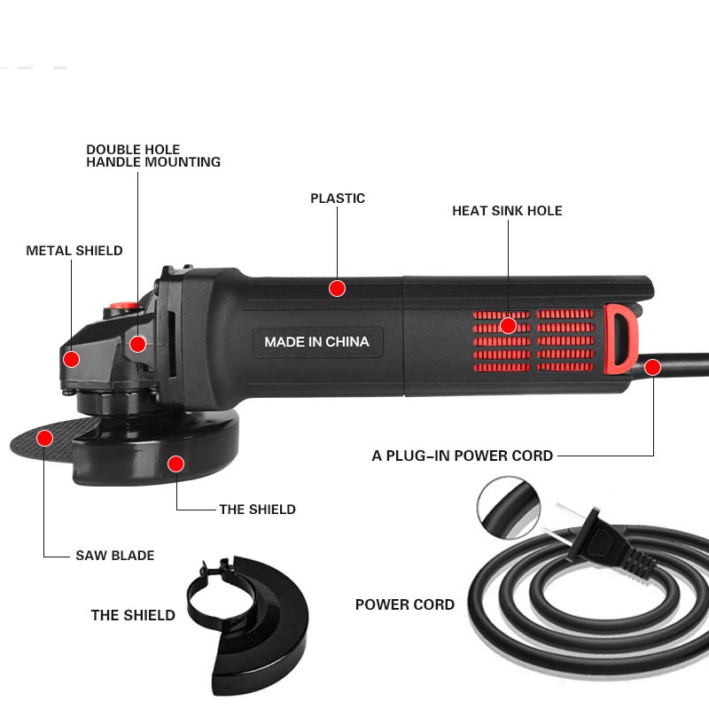 角磨机 电动切割打磨抛光机便携手持式除锈抛光电磨机 角向磨光机